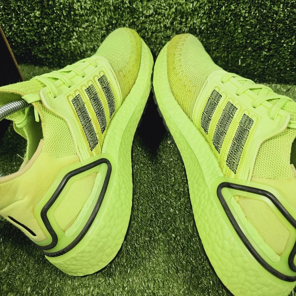 Adidas Ultraboost 20 Neon Signal Green Athletic Running Sneakers Mens‎ 8.5
